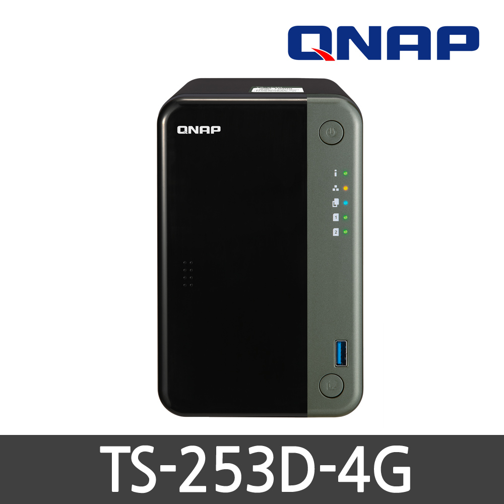 Qnap TS-253D-4G/2베이/WD Purple HDD SET (2TB~8TB)